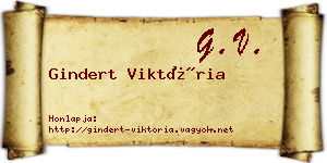 Gindert Viktória névjegykártya